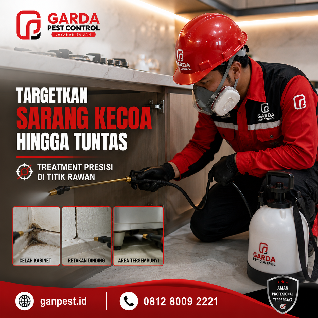 Jasa Pembasmi Kecoa Tangerang Bergaransi Resmi dari GAN Pest Control