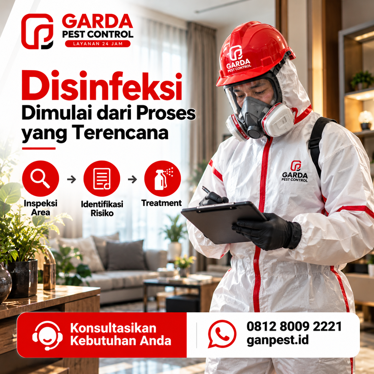 Jasa Disinfeksi Virus Influenza A di Bandung Sterilisasi Total GAN Pest Control